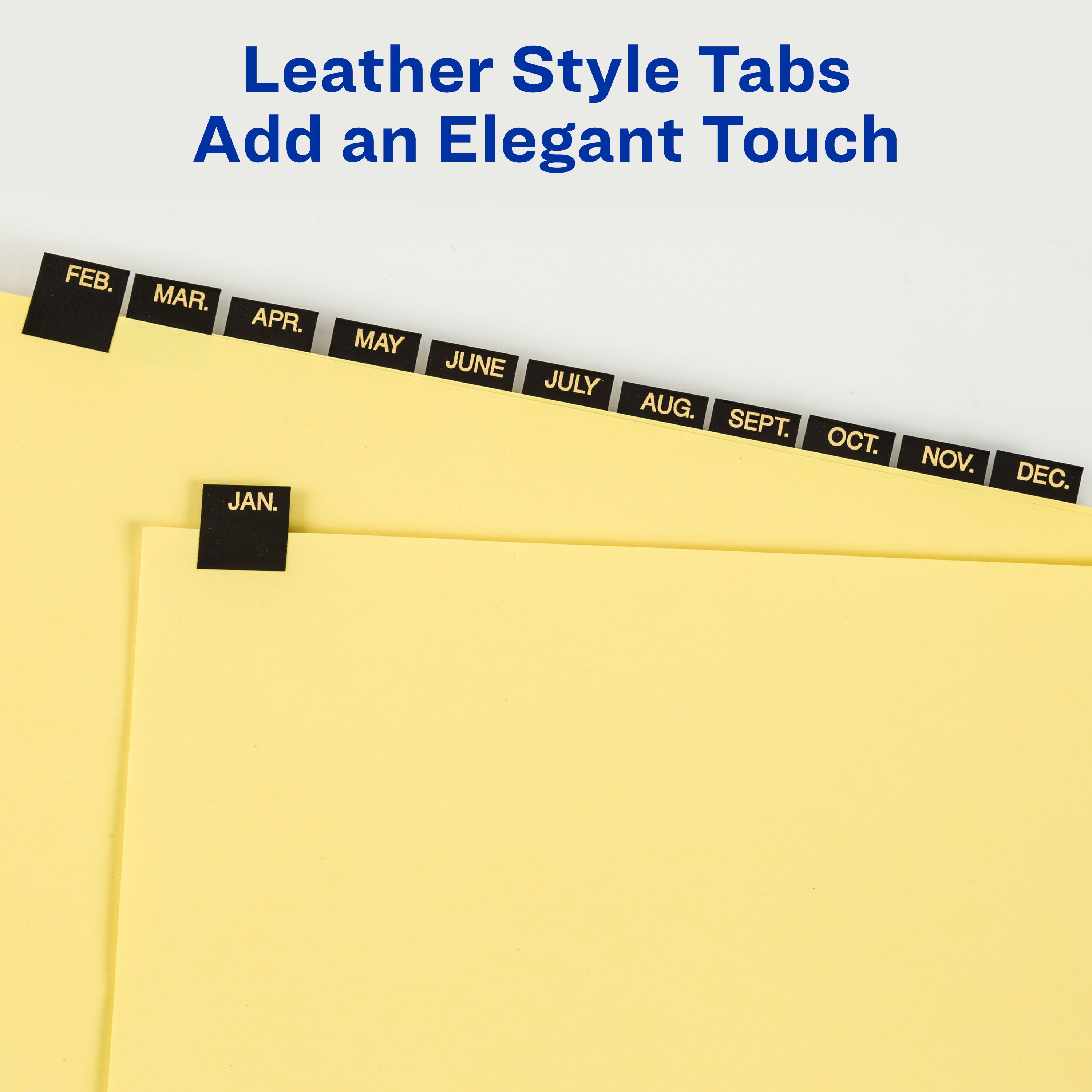 Jan-Dec Pre-Printed Leather Style Dividers 26180 | Avery